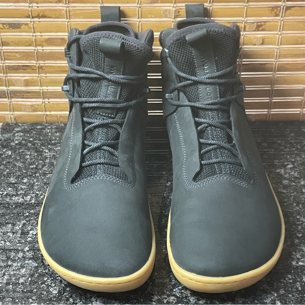 Vivobarefoot Kasana Boot Ladies Obsidian Suede Leather 40 EU / 9 US 200155-02